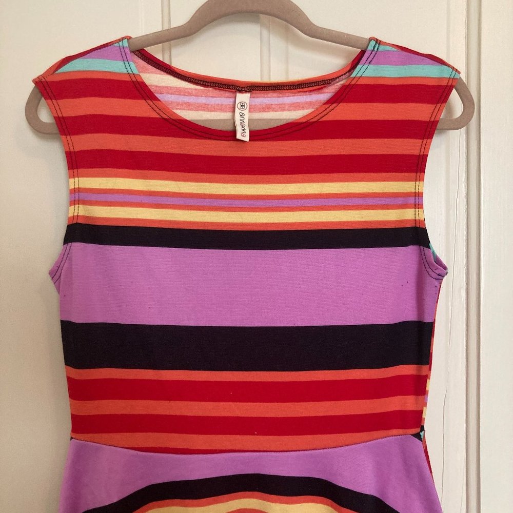 Vibrant & Fun Fit and Flare Sleeveless Dress